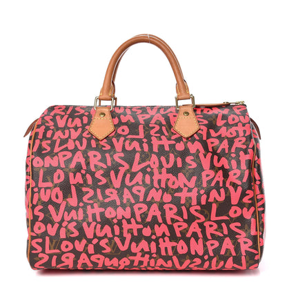 Louis Vuitton Monogram Graffiti Speedy 30 Fuchsia 1 of 15