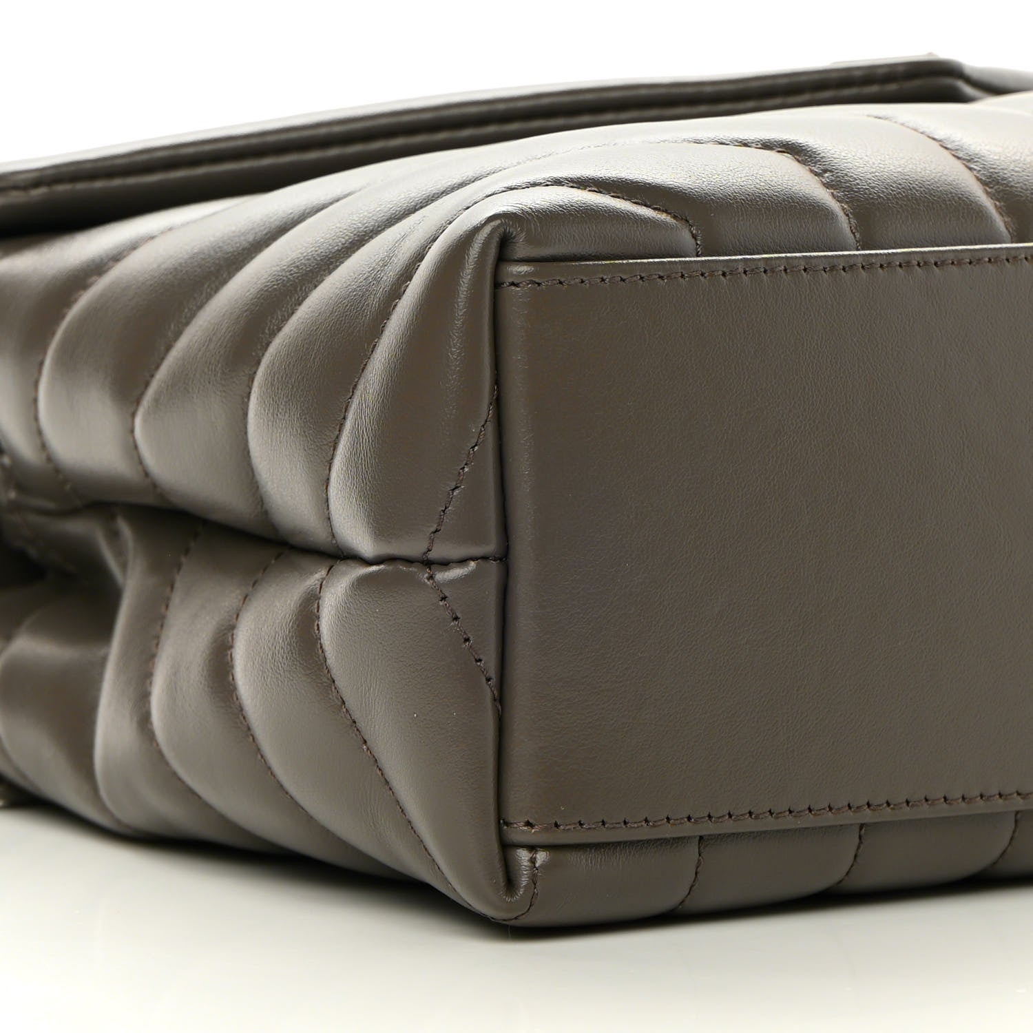 Saint Laurent Calfskin Y Quilted Monogram Small Loulou Chain Satchel Taupe 9 of 15