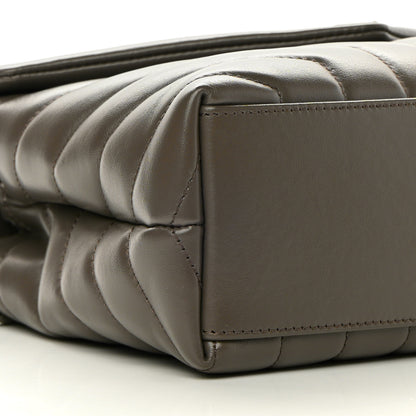 Saint Laurent Calfskin Y Quilted Monogram Small Loulou Chain Satchel Taupe 9 of 15