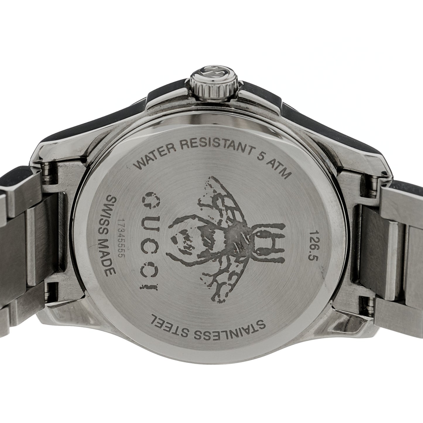 Stainless Steel 27mm G-Timeless Charm Quartz Watch Black