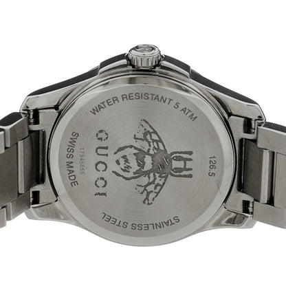 Gucci Stainless Steel 27mm G-Timeless Charm Quartz Watch Black 4 of 5