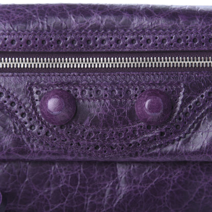 Balenciaga Agneau Giant Brogues Hardware Envelope Clutch Raisin 10 of 10