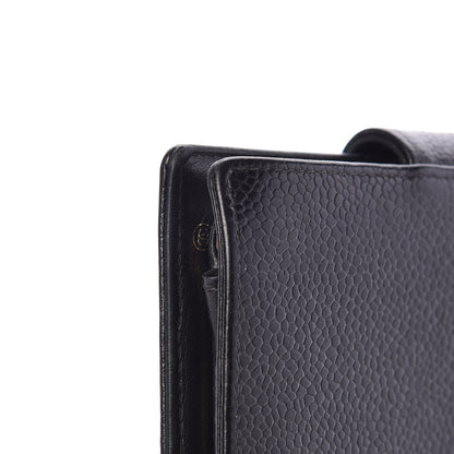 Chanel Caviar Timeless CC Compact French Wallet Black 10 of 15