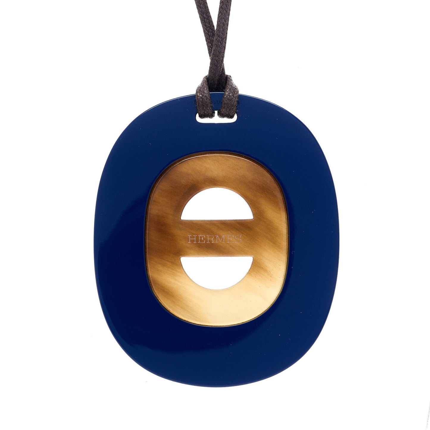 Lacquered Buffalo Horn Fidelio Pendant Necklace