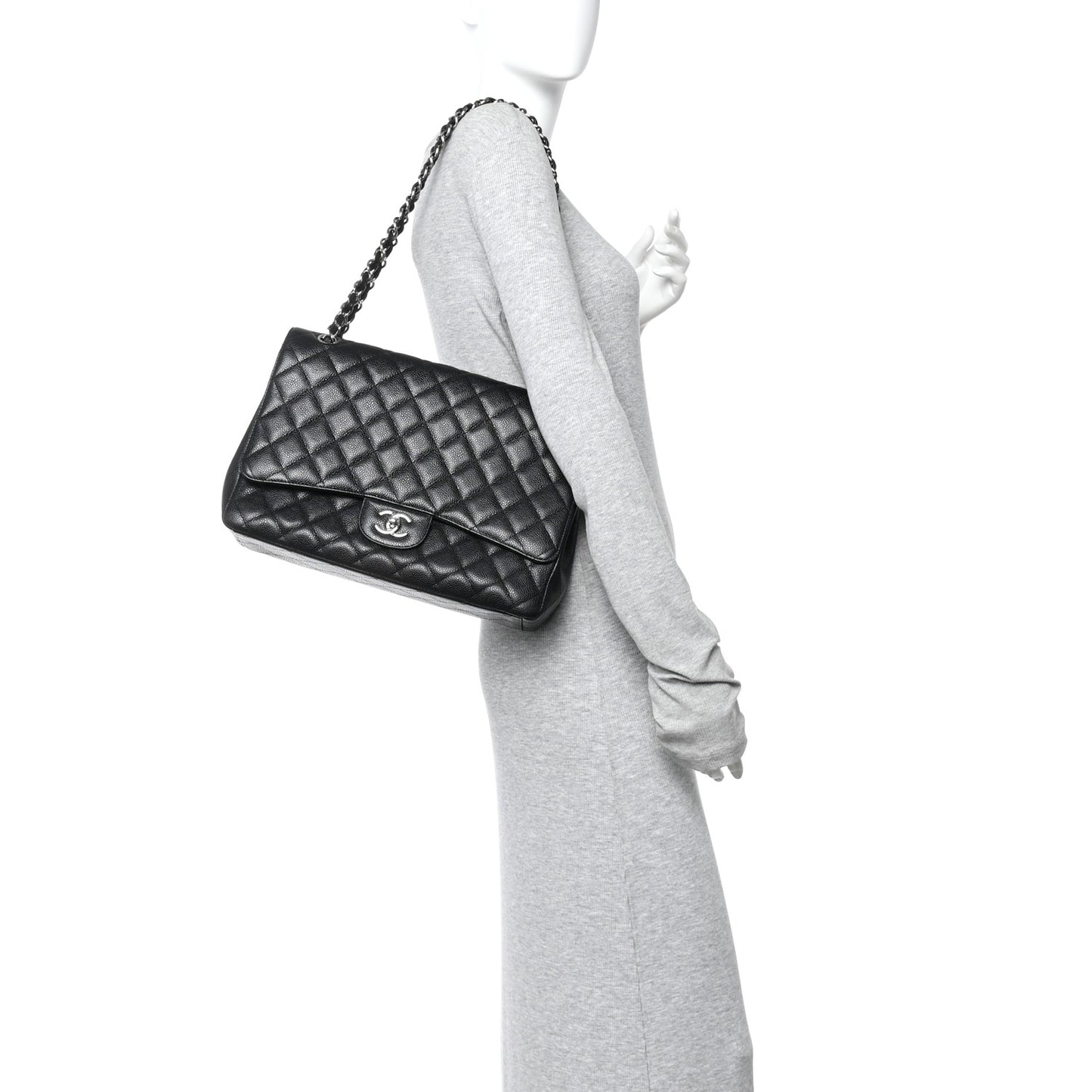 Caviar Maxi Single Flap Black
