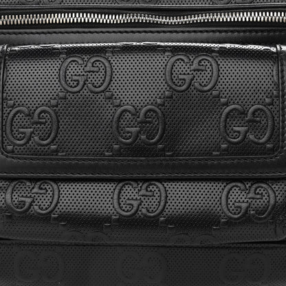 Gucci Calfskin GG Tennis Embossed Pocket Belt Bag Black 8 of 10
