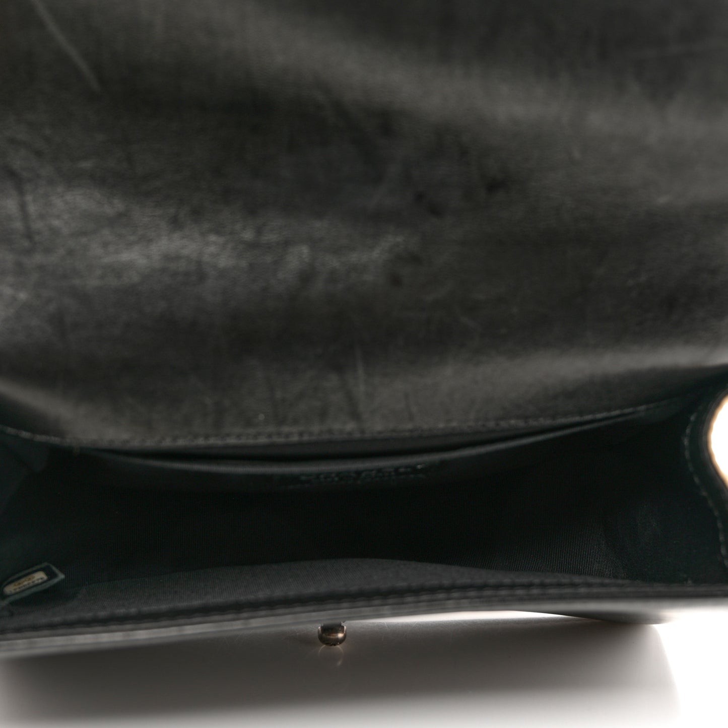 Lambskin Quilted Medium Boy Flap Black Beige