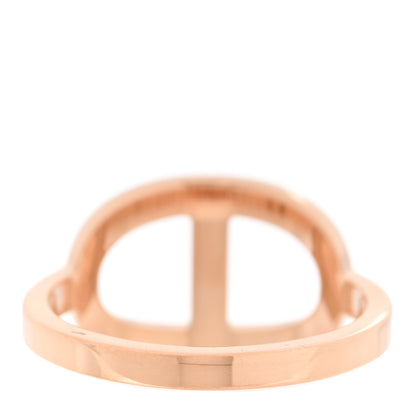 Hermes 18K Rose Gold Diamond MM Chaine d'Ancre Contour Ring 49 5 3 of 4