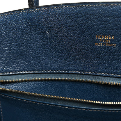 Hermes Chevre de Coromandel Whitebus 40 Bleu De Prusse 11 of 13
