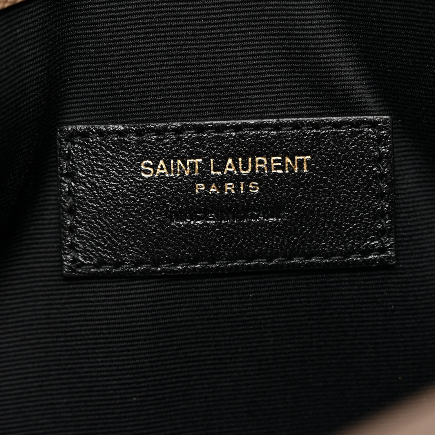 Saint Laurent Grain De Poudre Uptown Pouch Dark Beige 6 of 7