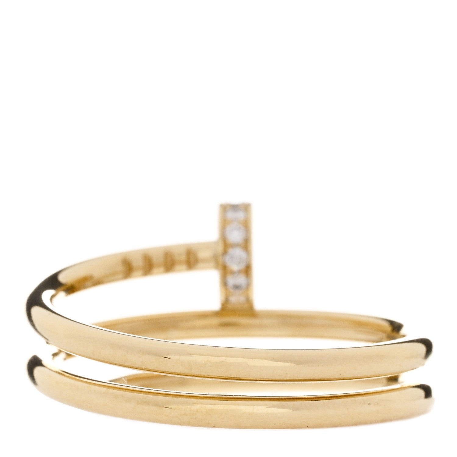 Cartier 18K Yellow Gold Diamond Juste Un Clou Wrap Ring 56 7.5 2 of 4
