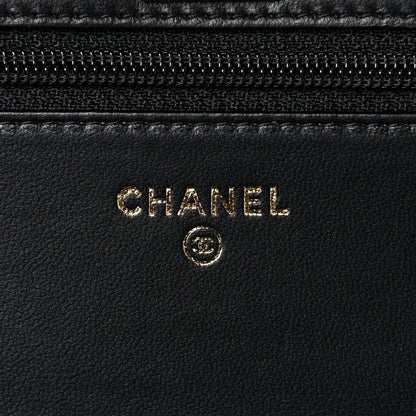 Chanel Lambskin Quilted Trendy CC Wallet On Chain WOC Black 6 of 15