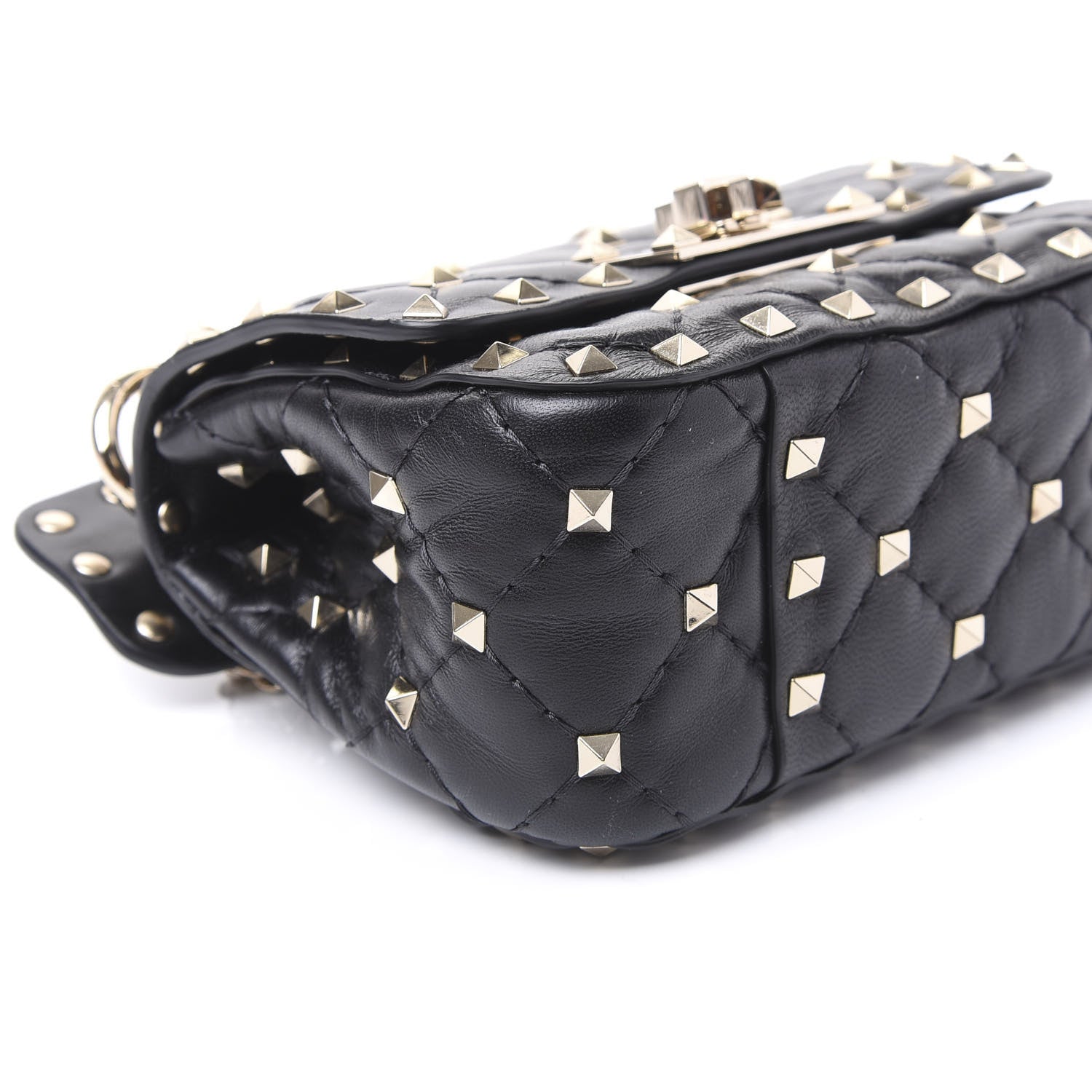 Valentino Garavani Nappa Micro Rockstud Spike Shoulder Bag Black 5 of 8