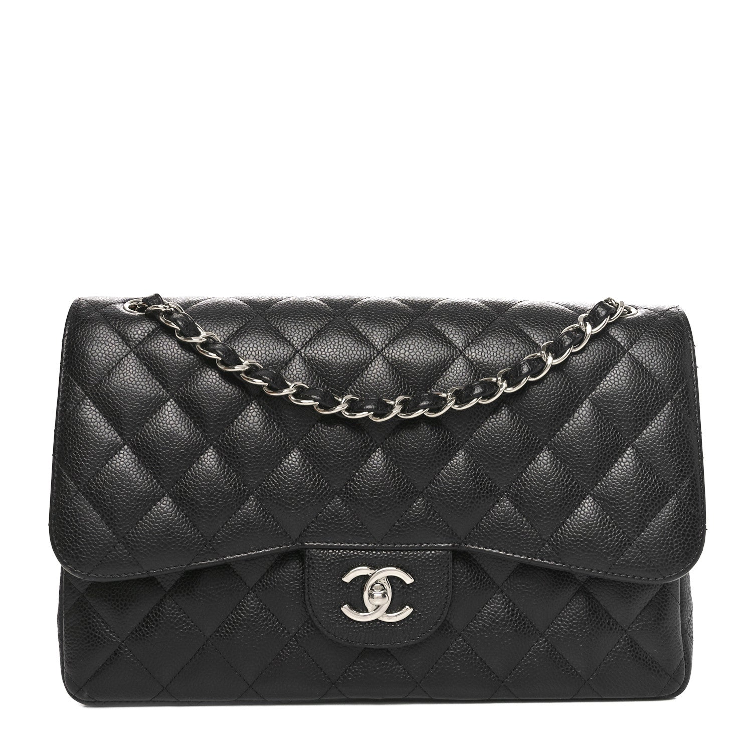 Chanel Caviar Quilted Jumbo Double Flap Black 1 of 11