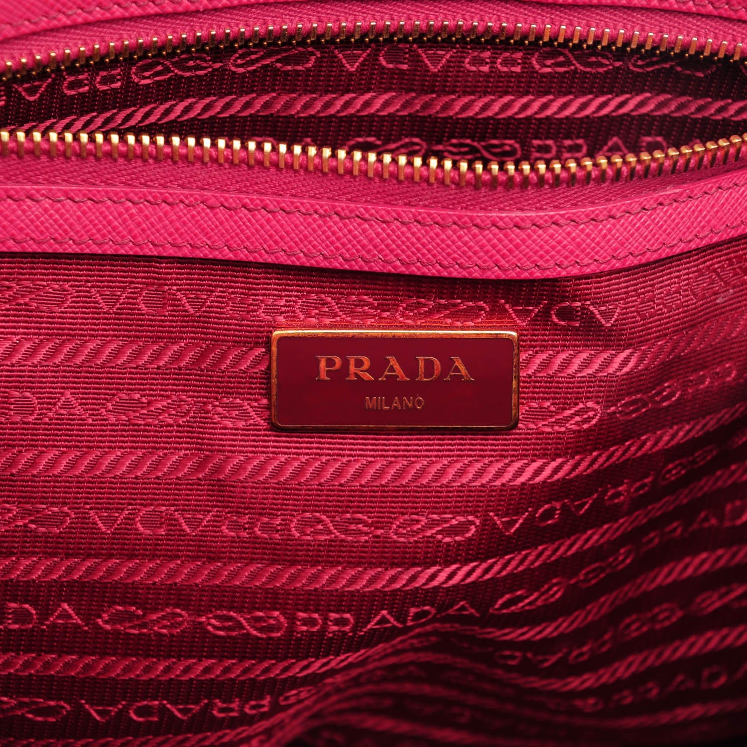 Prada Saffiano Small Galleria Double Zip Tote Peonia 6 of 8