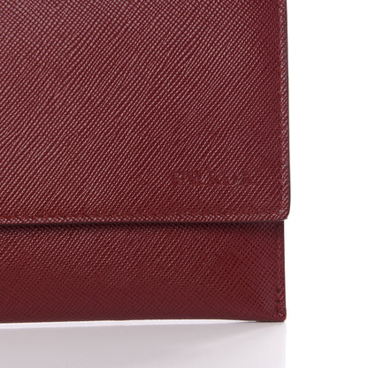 Prada Saffiano Continental Flap Wallet Granato 8 of 9