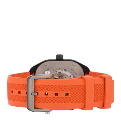 Hermes DLC Coated Titanium Rubber 39mm H08 Automatic Watch Orange 3 of 5