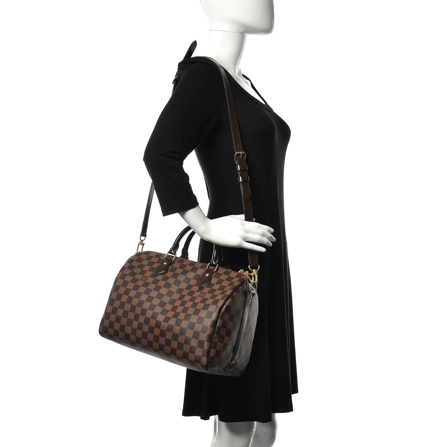 Louis Vuitton Damier Ebene Speedy Bandouliere 30 2 of 12