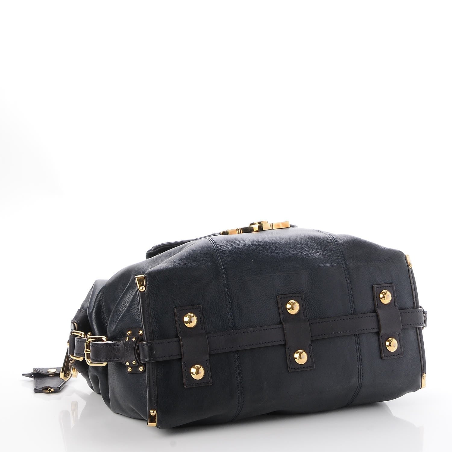Louis Vuitton Calfskin Sac Louis Bleu 4 of 8