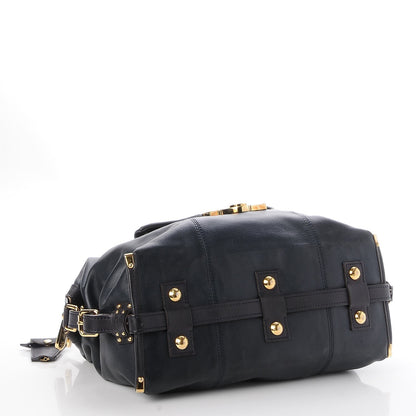 Louis Vuitton Calfskin Sac Louis Bleu 4 of 8