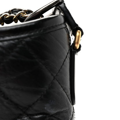 Chanel Aged Calfskin Quilted Small Gabrielle Hobo  Black 11 of 11