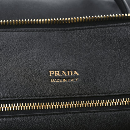 Prada Calfskin Large Top Handle Tote Black 6 of 9