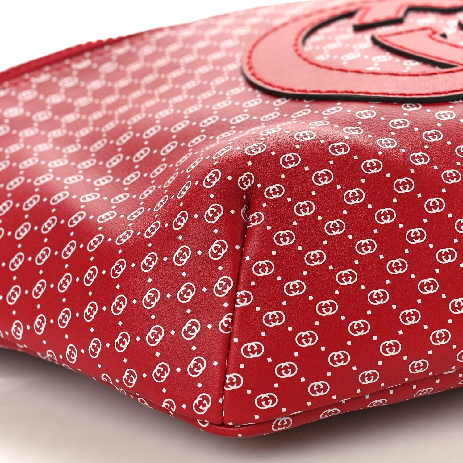 Gucci X DAPPER DAN Calfskin GG Micro Monogram Belt Bag Red 7 of 8
