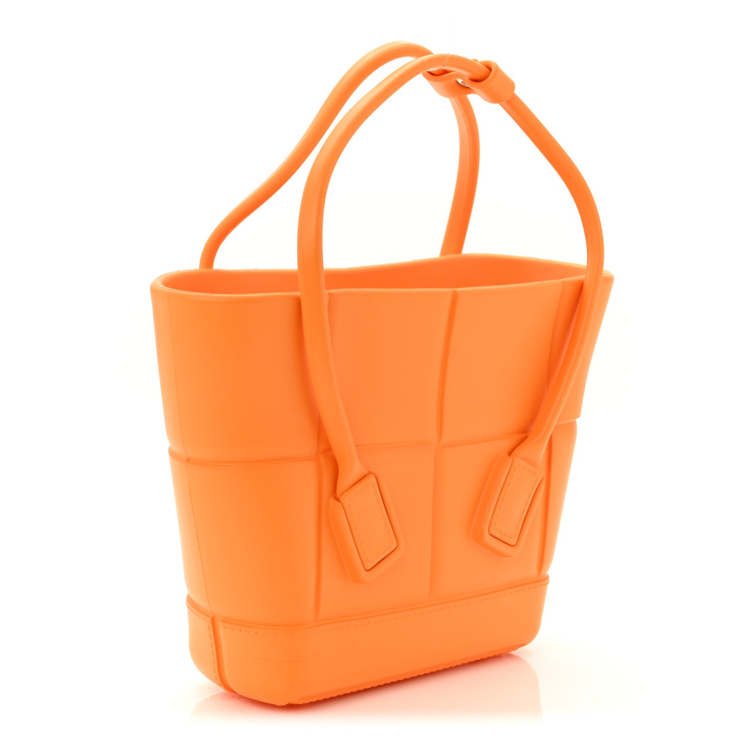 Bottega Veneta Rubber Maxi Intrecciato Mini Arco Tangerine 3 of 9