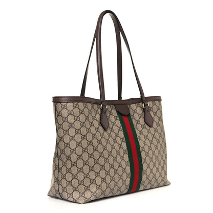 Gucci GG Supreme Monogram Medium Ophidia Shopping Tote Brown 3 of 14
