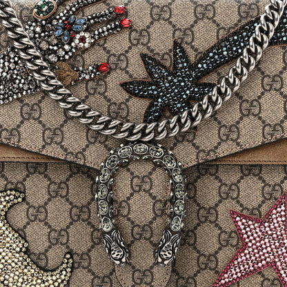 Gucci GG Supreme Monogram Shooting Star Embroidered Medium Dionysus Shoulder Bag Beige 8 of 12