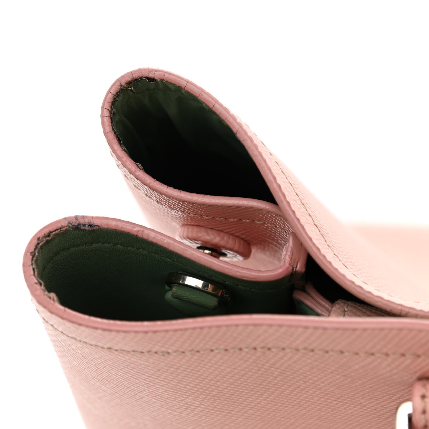 Prada Saffiano Cuir Medium Double Bag Orchidea Acquamarina 11 of 15