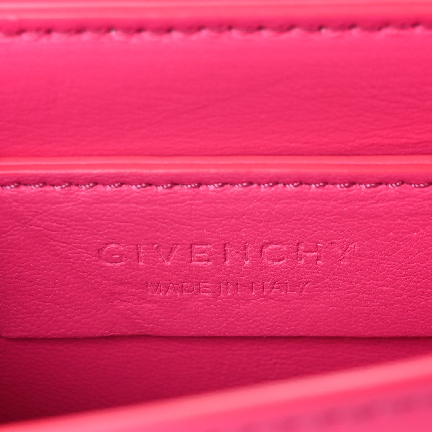Givenchy Calfskin Bow Cut Chain Wallet Fuchsia 6 of 10