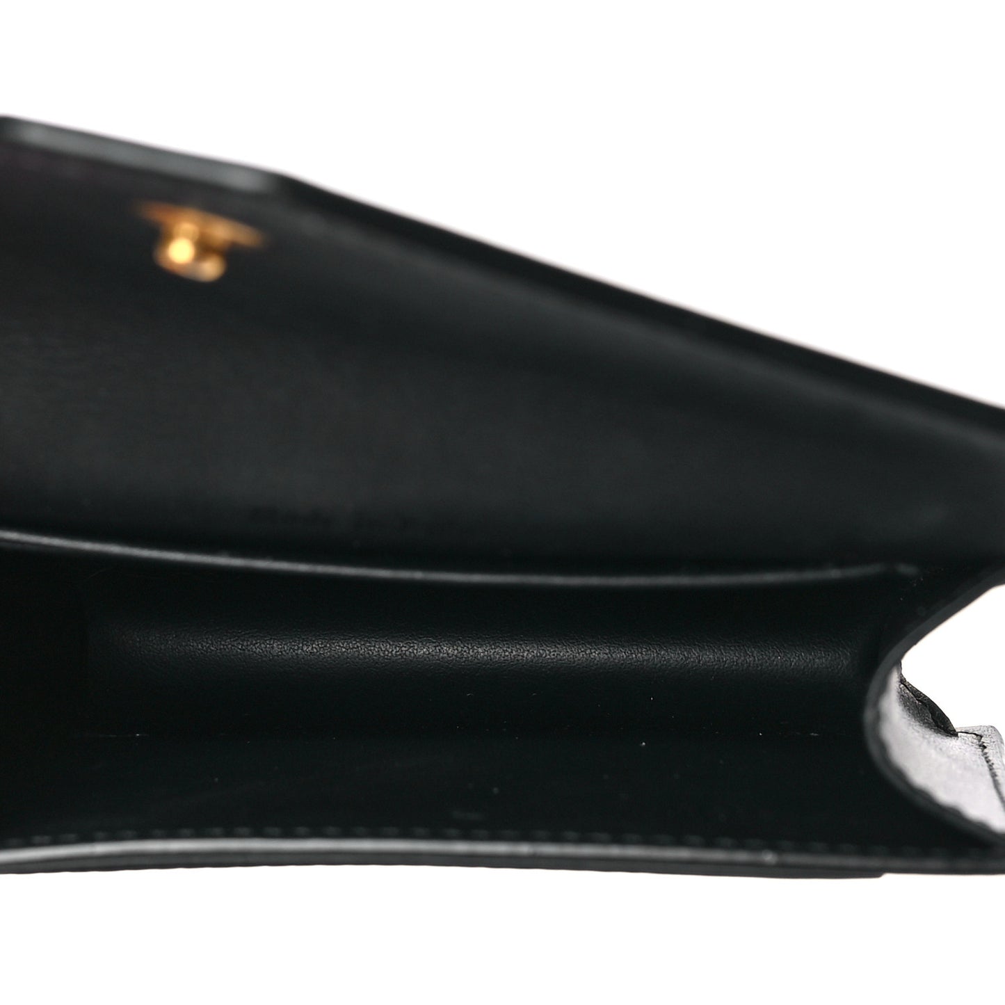 Smooth Calfskin Pocket Card Holder Liquorice Black