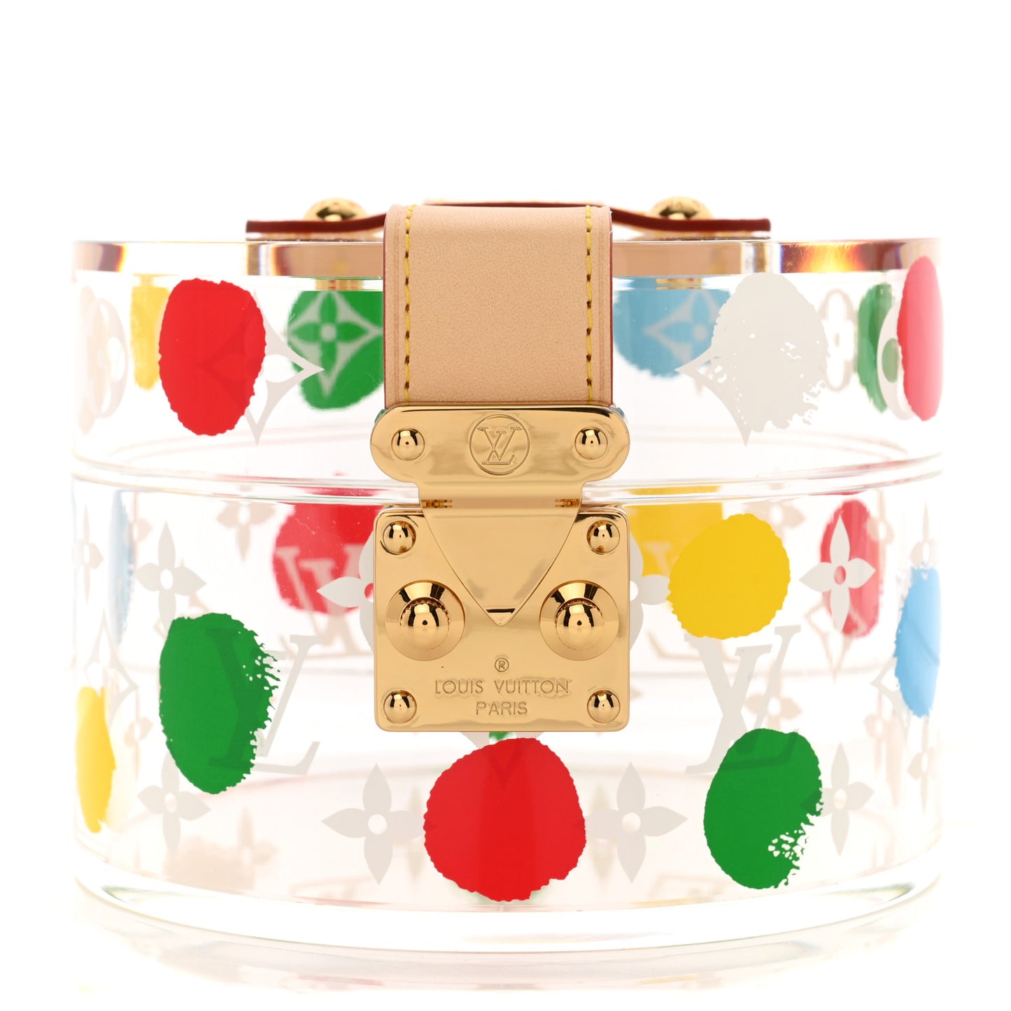 LOUIS VUITTON LV x YK Transparent Plexiglass Monogram Dots Box Scott Multicolor