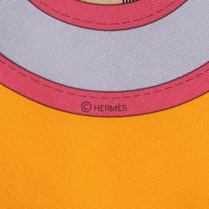 Hermes Silk Camails Scarf 90 Soleil Corail Vert De Gris 3 of 9