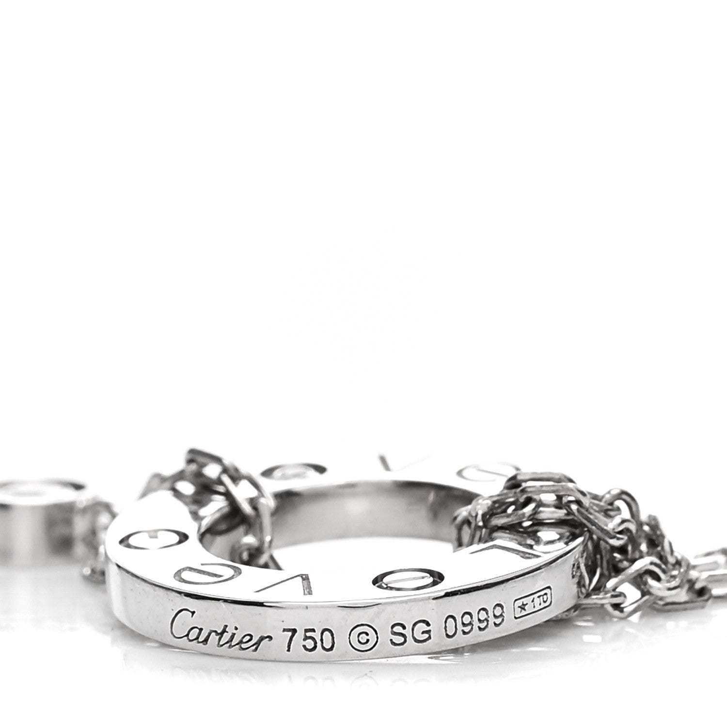 Cartier 18K White Gold Diamond LOVE Bracelet 3 of 3