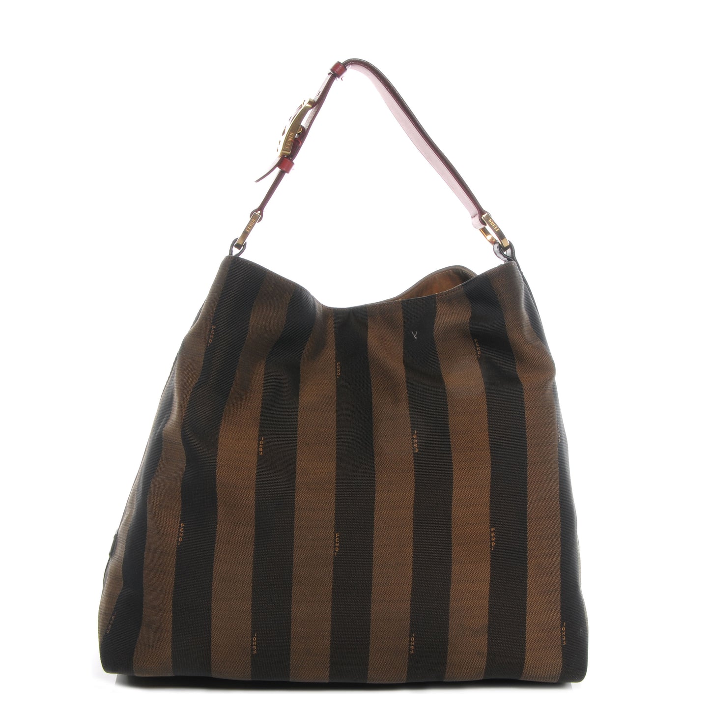 Pequin Cuoio Vegetale Large Hobo Tobacco Rosso Black