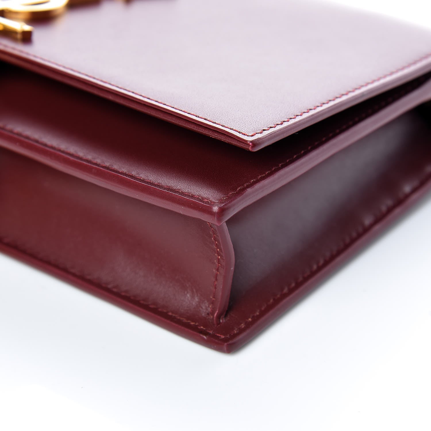 Saint Laurent Smooth Calfskin Classic Monogram Kate Tassel Chain Wallet Oxblood 6 of 11