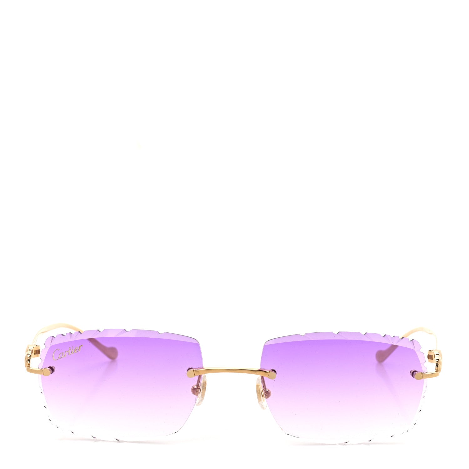 Cartier Metal Rimless Sunglasses CT0030O-002 Purple 4 of 15