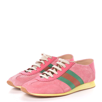Gucci Suede Web Womens Rocket Sneakers 41 Rhododendron Pink 3 of 9