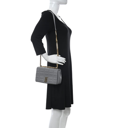 Burberry Lambskin Quilted Small Lola Bag Grey 2 of 10