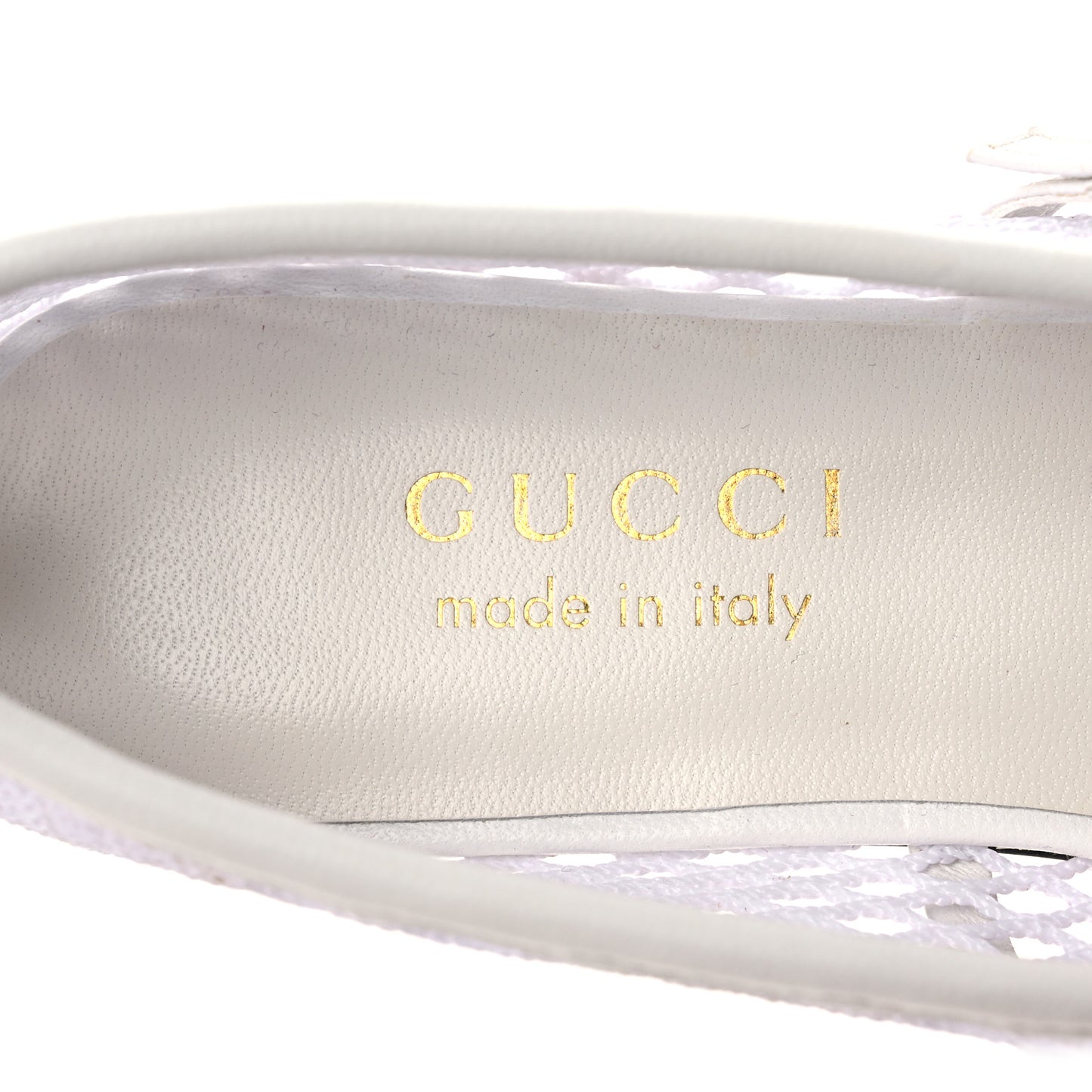 Video Net Nappa Horsebit Ballerina Flats 35.5 Great White
