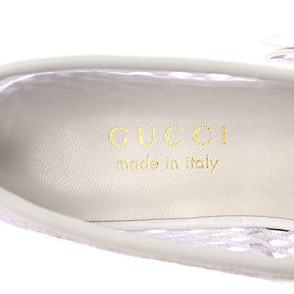 Gucci Video Net Nappa Horsebit Ballerina Flats 35.5 Great White 9 of 10