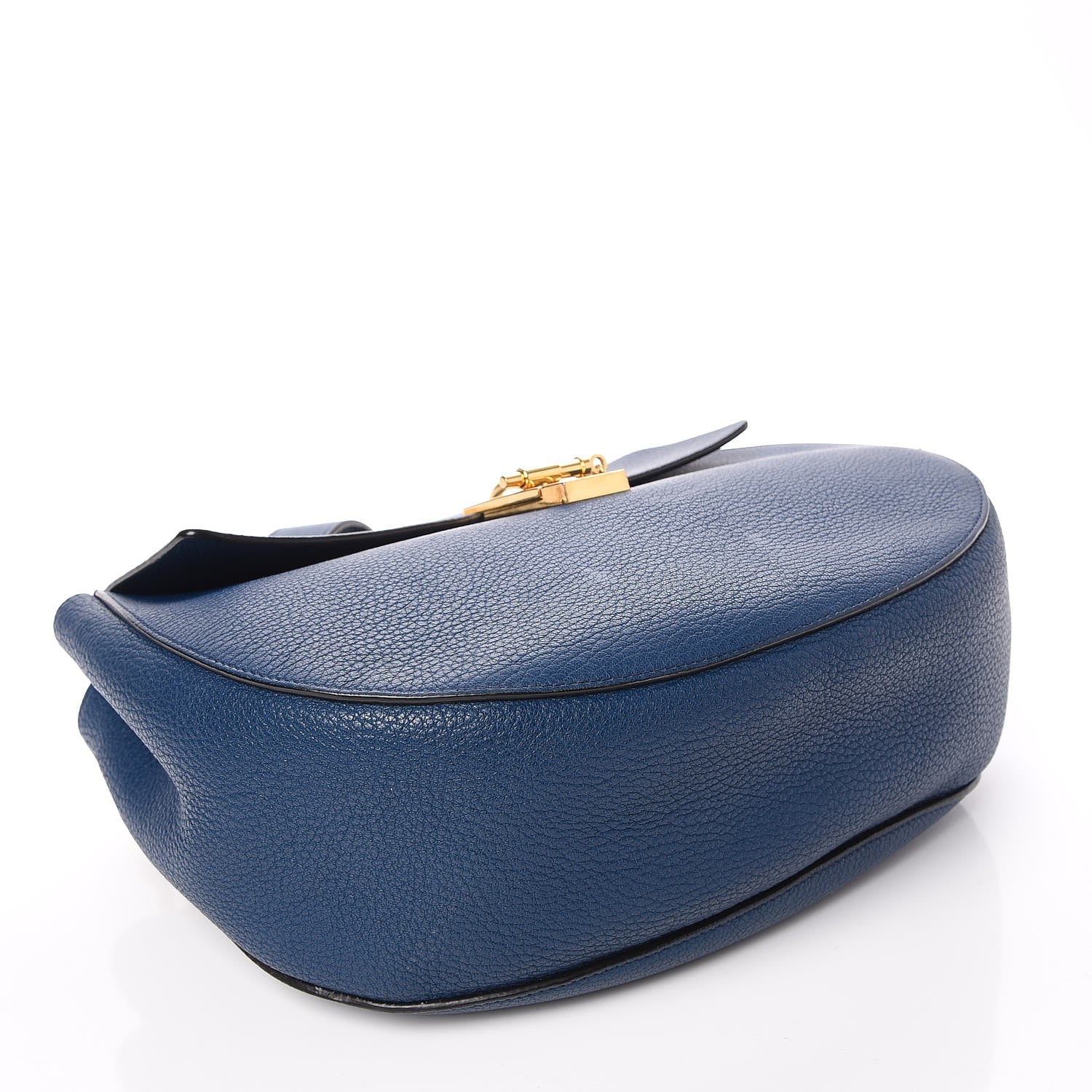 Chloe Grained Lambskin Large Drew Shoulder Bag Factory Blue 4 of 9
