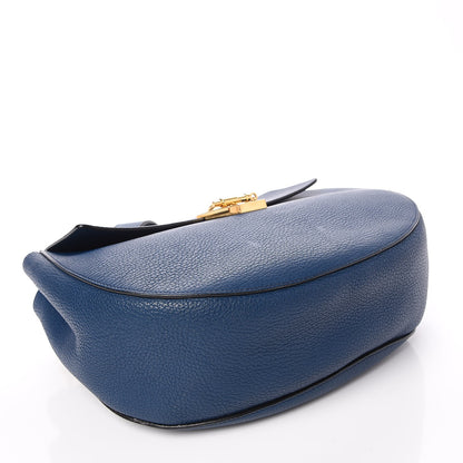 Chloe Grained Lambskin Large Drew Shoulder Bag Factory Blue 4 of 9