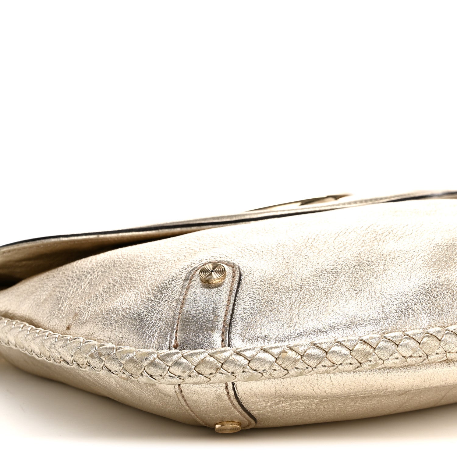 Gucci Metallic Calfskin Medium Britt Tassel Shoulder Bag Platinum 9 of 11