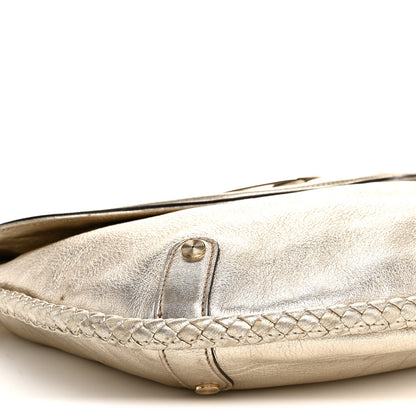 Gucci Metallic Calfskin Medium Britt Tassel Shoulder Bag Platinum 9 of 11