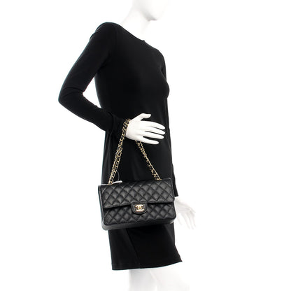 Chanel Caviar Quilted Medium Double Flap Black 2 of 7