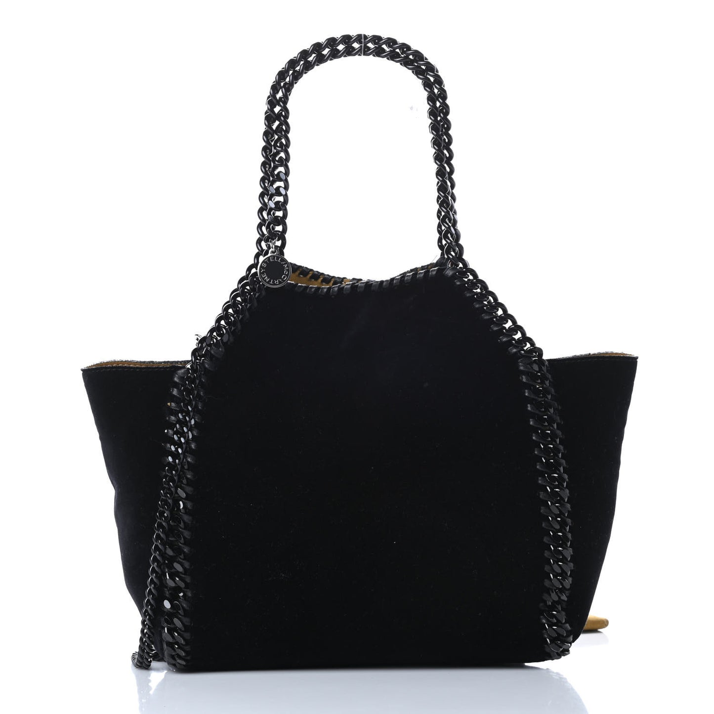 Velvet Falabella Reversible Mini Fold Over Tote Black