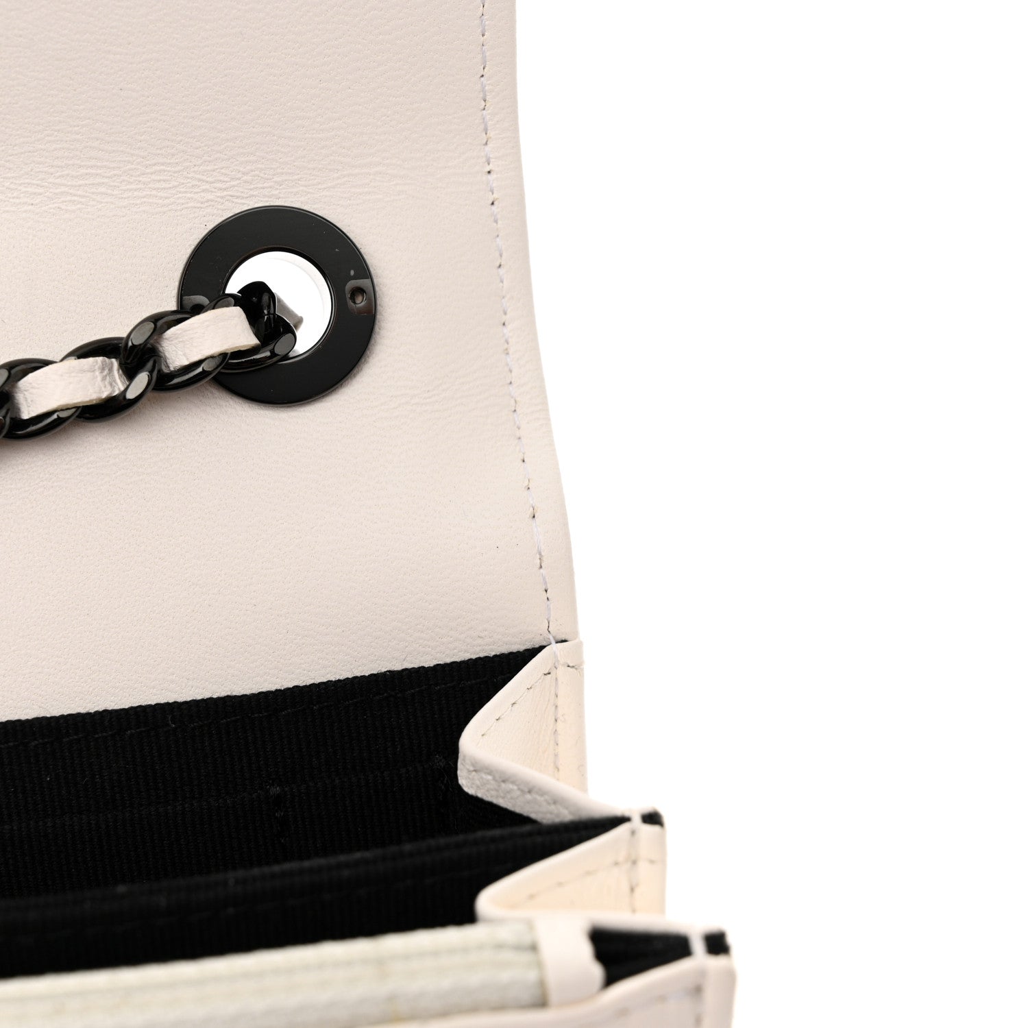 Chanel Lambskin Quilted Mini Trendy CC Wallet On Chain WOC White 11 of 12